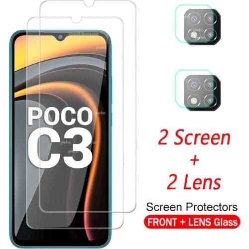 Camera Lens Protector For Xiaomi Poco C3 Tempered Glass For Xiaomi Poco C3 X3 M2 Screen Protector Xiaomi Poco C3 x c 3 m 2 Glass
