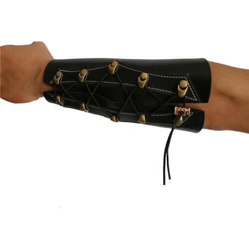 New Cow Leather Archery Arm Protector Guard Cowhide/Microfiber/Fur Bow Shooting Arm Armband Straps Shoot Arm Guard Protection