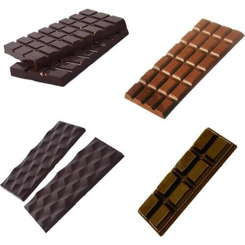 3D Chocolate Candy Bar Mold Polycarbonate Plastic Forms Chocolate Bar Tray Baking Pastry Bakery Tools for Chocolate Candy Mould