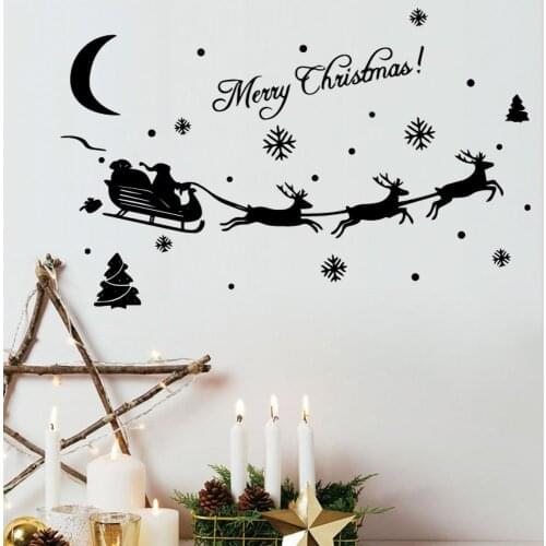 3D Sticker Merry christmas Home Decor Vinyl Wall Stickers vinyl Stickers Wall Decals naklejki na sciane