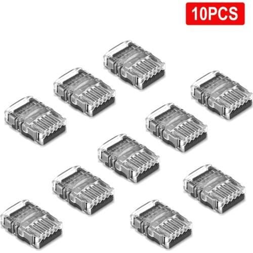 5-100pcs LED Strip Connector 2/3/4/5/6pin Electric Extension Wire Connector For 5050 RGB LED Strip Lights To Wire Connection Use