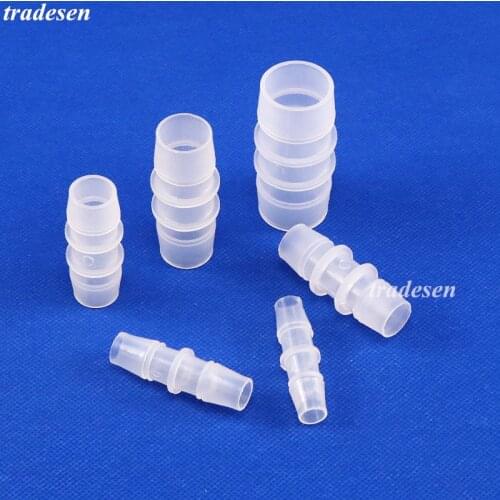 5pcs 1.6~6.4mm Plastic Food Grade Equal Straight Connectors Aquarium Fish Tank Air Pump Hose Pagoda Joint Water Pipe Fittings
