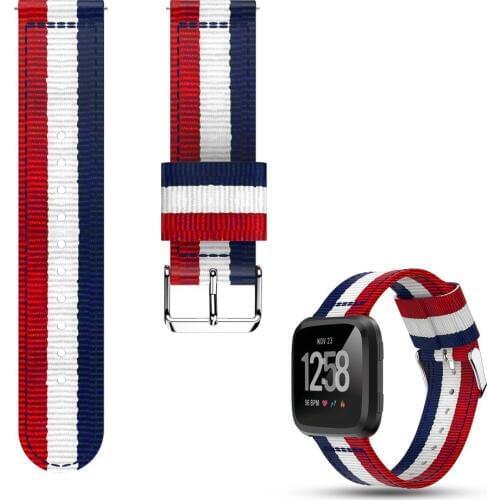 EiEuuk Accessory Replacement Nylon Watch Band Wrist Sport Strap Bracelet for Fitbit Versa/Versa 2/Versa Lite Smartwatch
