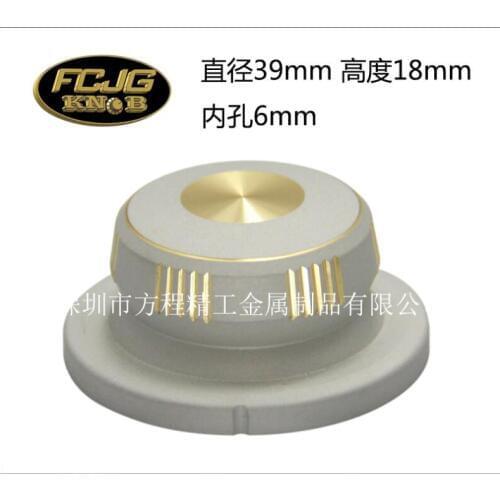 1pcs aluminum knob potentiometer Slotted cap knob 39*18*6mm Slotted cap type Volume knob switch cap for HI-FI amplifier