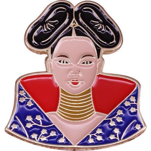 Bjork badge homogenic music pin pop culture brooch gorgeous art jewelry