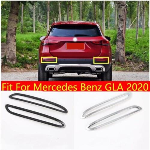 For Mercedes Benz GLA 2020 Fog lamps cover Trim ABS Chrome Rear fog light cover car-styling accessories