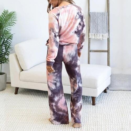 Nightgown Breathable Loose Style Clothes Two Pieces Printing Pajamas for Sleepwear