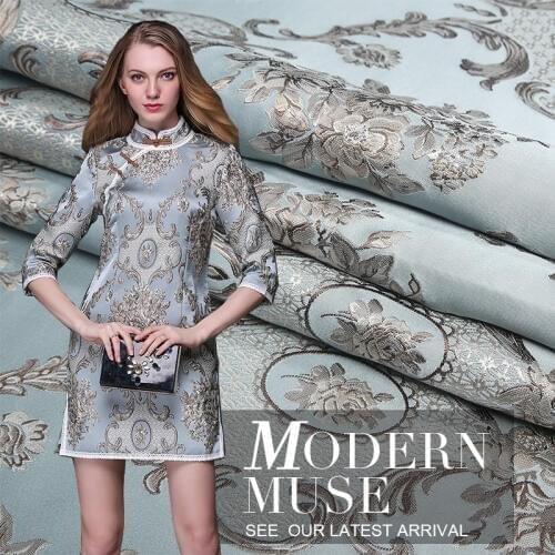 HLQON New Arrival imported European and Americn style high end yard dyed jacquard fabric used for women dress, coat