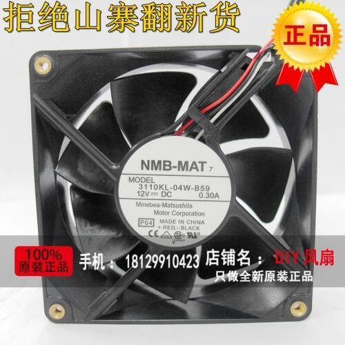 NEW NMB-MAT Minebea 3110KL-04W-B59 8025 0.30A 12V Frequency converter cooling fan