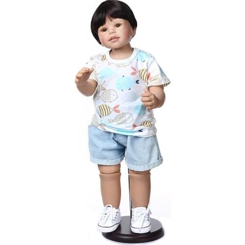 NPK 70CM toddler doll lifelike artist desgin ball jointed doll children clothes model collectible art doll Original Masterpiec