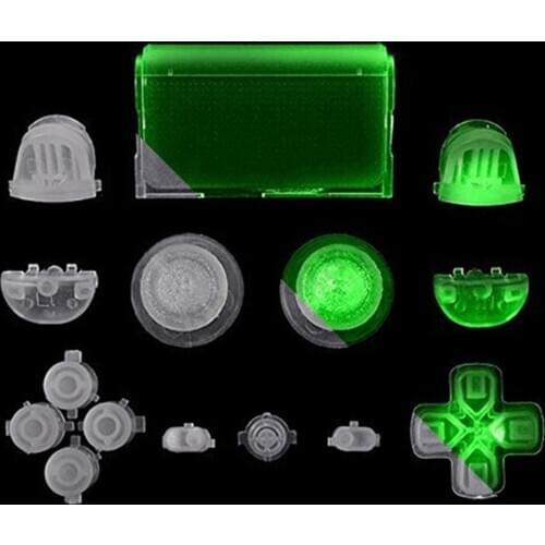 PS4 Full Set Glow in the Dark Buttons Cap Replacement Parts Game Controller Buttons for Sony PlayStation PS4 Game Consle