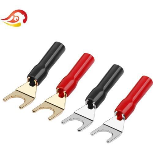 QYFANG Audio Speaker Screw Banana Plugs Rhodium/Gold Plating Solder Wire Line Connector Amplifier Jack 6.0mm Factory Wholesale
