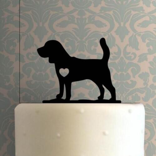 Dog Beagle Cake Topper,Cute dog silhouette cake topper,unique cake top decoration