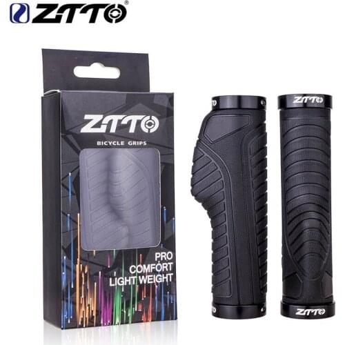 ZTTO 1Pair Cycling Ergonomics Lockable Handle Grip Anti slip Grips plugs for MTB Folding Bike Handlebar parts AG-42 Alloy+Rubber