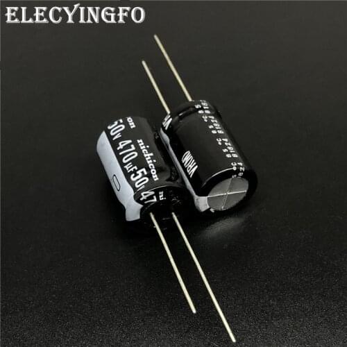 10pcs/100pcs 470uF 50V NICHICON VR Series 12.5x20mm 50V470uF Standard Aluminum Electrolytic Capacitor