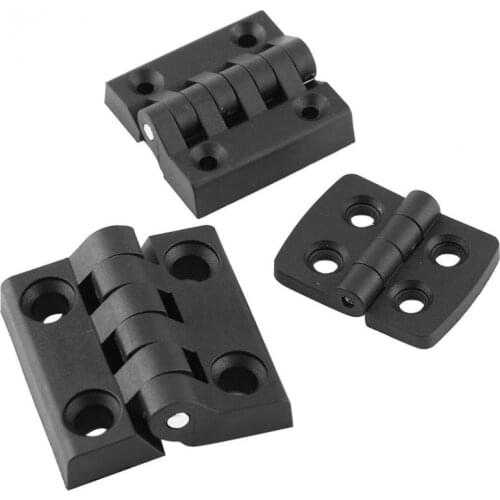 10pcs/set Black Color Nylon Plastic Butt Hinge for Wooden Box Furniture Electric Cabinet Hardware