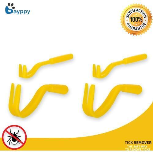 2Pcs/set Hook Yellow Plastic Portable Hook Tick Twister Remover Hook for Horse Human Cat Dog Pet Supplies Tick Remover Tool Hot