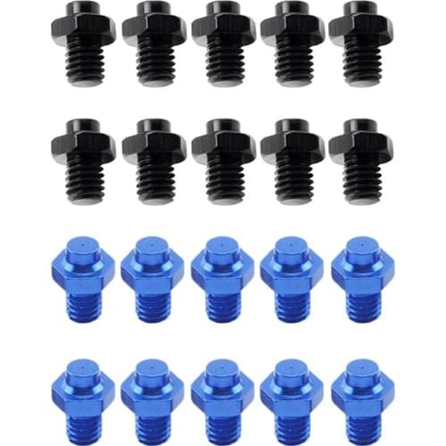 20pcs Aluminum Alloy Bike Pedal Bolts Screws Anti- Bicycle Mountain Bike Pedal Fixed Studs, Black&Blue
