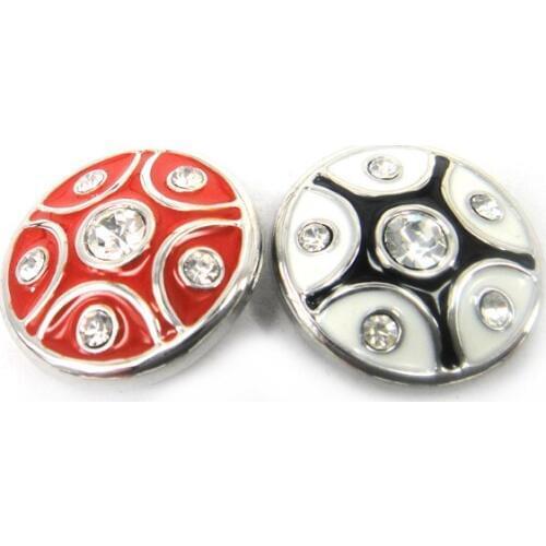 Free shipping hot selling 1.8-2cm alloy crystal and enamel flower beads DIY button metal charms