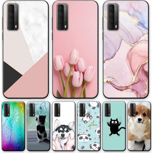 For Huawei Y7A Case Fundas on Huawei Y7A Marble Style Cover For Huawei Y7A Y7a Soft TPU Silicone Phone Case For Huawei Y7A Coque