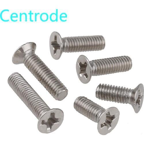 GB819 KM Hard eco-friendly nickel-plated iron hand screw white cross-groove sink screw M1.4-M4 500PCS