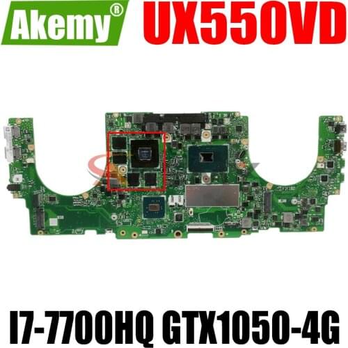 AKEMY UX550VD Laptop Motherboard For ASUS ZenBook Pro UX550VE UX550VW UX550V Original Mainboard I7-7700HQ GTX1050TI-4G