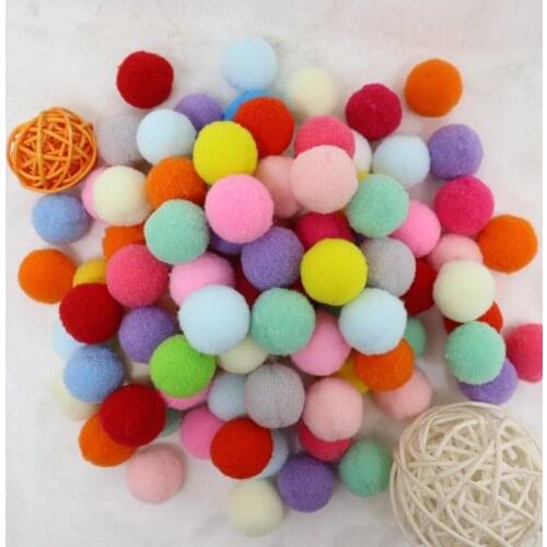 Luffy Soft Pompom Plush Pom Poms Ball 8mm 10mm 15mm 20mm 25mm 30mm Pompones DIY Handmade Sewing Craft Kids Toy Wedding Decor