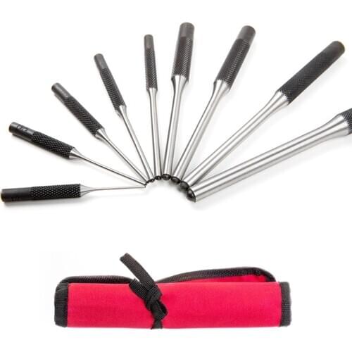 9/13 PCS Roll Pin Punch Set Professional Hollow End Starter Removing Repair Tool for Automotive, Watch Repair,Jewelry and Craft