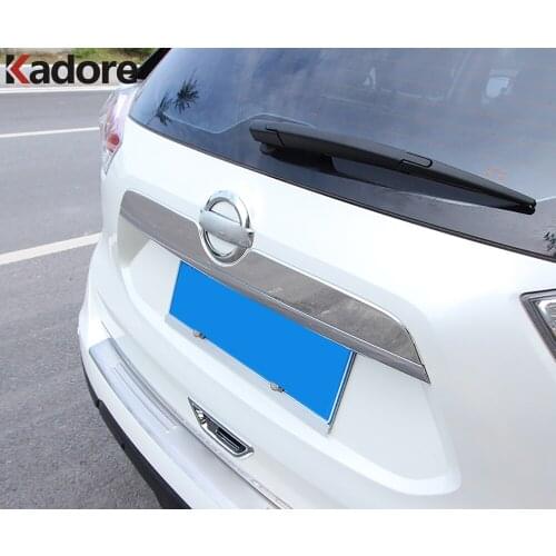 Rear Trunk Lid Cover Trim For Nissan X-TRAIL Rogue T32 2014-2017 2018 2019 2020 Chrome Tailgate Decoration Strip Car Accessories