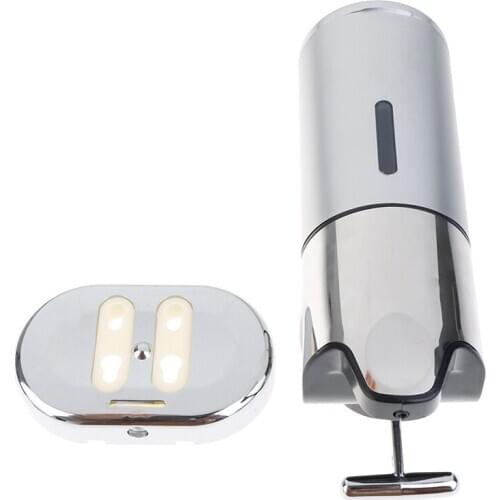 Wall Mounted 500ml Plastic Shampoo Shower Gel Dispensers Liquid Soap Dispenser Hand Sanitizer Home Kitchen Bathroom Accessories