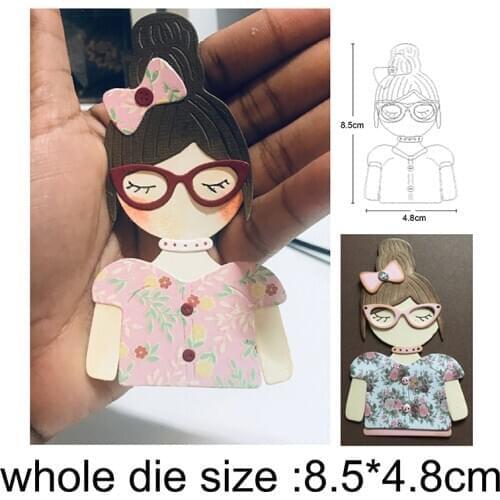 New Fashion Girl Hot Metal Cutting Dies Stencil Scrapbooking DIY Album Stamp Paper Card Embossing Decor Craft