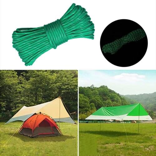 20m Strong&Durable Survival Paracord Luminous Rope For Camping Hiking Tent Rope 550 9 Core Outdoor Climbing Rope Lanyard Tool