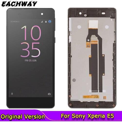 Tested Original 1280x720 LCD For SONY Xperia E5 Display Touch Screen Digitizer Replacement For SONY Xperia E5 LCD F3311 F3313