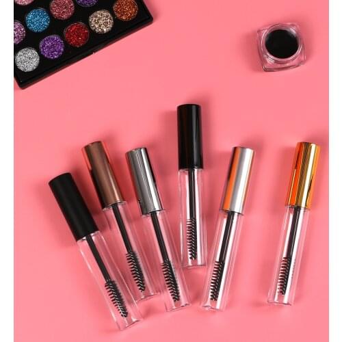 10ml Empty Mascara Tube Eyelash Vial Liquid Bottle Container With 9 Colours Cap Refillable Bottles Makeup Accessories
