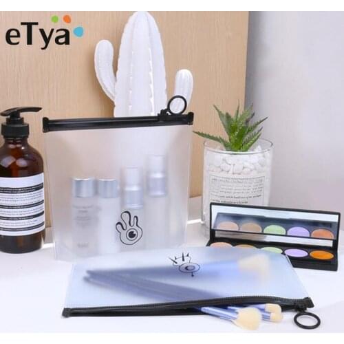 PVC Transparent Waterproof Travel Cosmetic Bag Case Clear Cosmetic Pouch with Zipper Makeup-brush Lipstick Pouch Bag Organizer