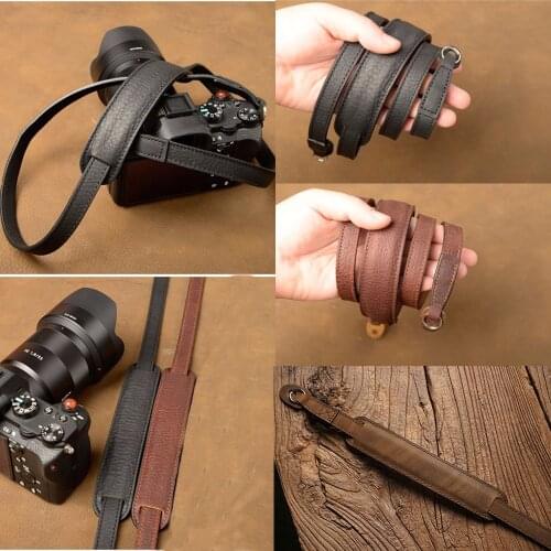 AYdgcam Brand Handmade Genuine Leather Camera Strap Camera Shoulder Sling Belt For Canon Nikon Sony FUJI Fujifilm Leica Pentax