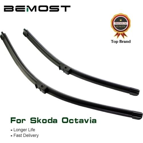BEMOST Car Wiper Blades Rubber For Skoda Octavia MK1 MK2 MK3 A5 A7 From 2000 To 2017,Fit Push Button/U Hook/Side Pin Arms