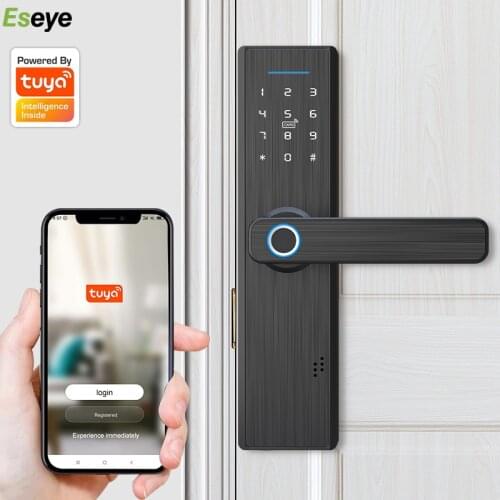 Eseye Tuya Smart Door Lock Biometric Fingerprint Lock With WiFi APP High Security Intelligent Remote Control Digital Password