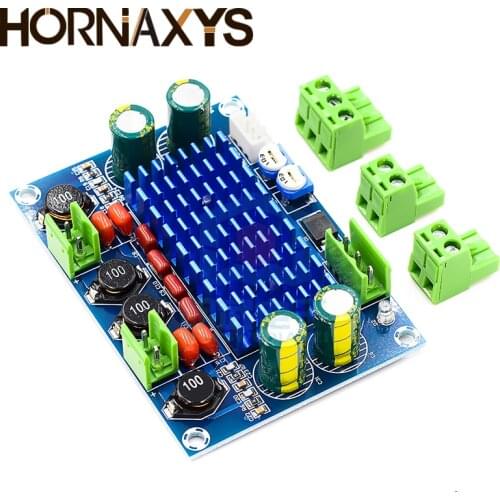 XH-M572 high-power digital power amplifier board TPA3116D2 chassis dedicated to plug-in 5-28V output 120W