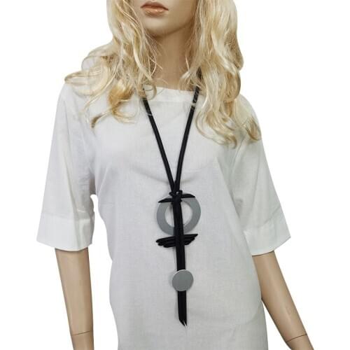 YD&YDBZ DIY 2020 Geometry Leather Rubber Jewellery Necklace Women Luxurious Sweater Dress Accessories Choker Vintage Necklaces