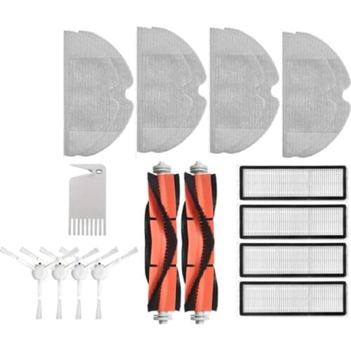 Main Brushes Filters Side Brush for Xiaomi Mijia 1C Sweeping Robot Vacuum Cleaner Replacement Parts(19 PCS)