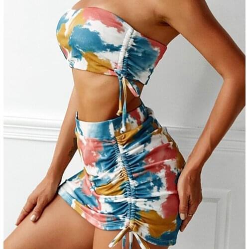 Three Piece Bikinis Womens Swimwear Cow Print Swimsuits Thong Biquini Strap Bathingsuits Sexy Mesh Cover Up Beachwear