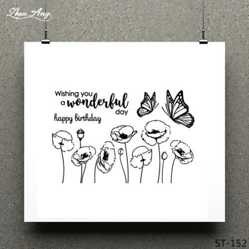 ZhuoAng Beautiful spring Clear Stamp for Scrapbooking Rubber Stamp Seal Paper Craft Clear Stamps Card Making