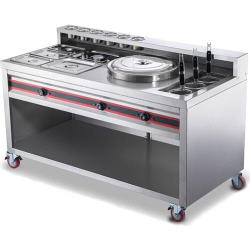 1.5M to increase electric hot snack car 201# stainless steel commercial dining car Chinese food fast production