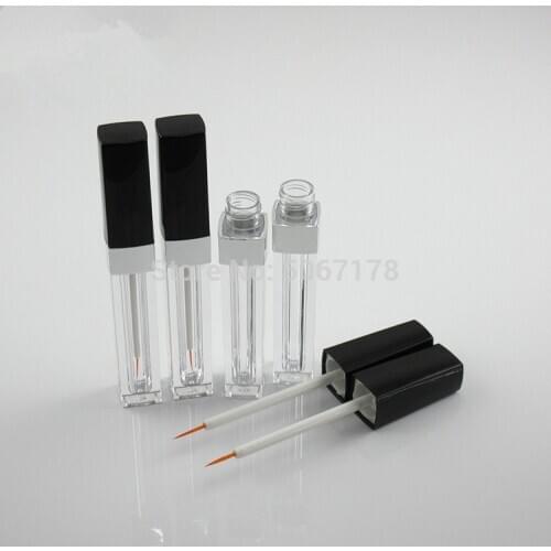 10/30/50pcs 3.5ml Clear Empty Eyelashes Glue Bottle,Professional Beauty Eyeliner Tube, Square Eyeliner Storage Bottle
