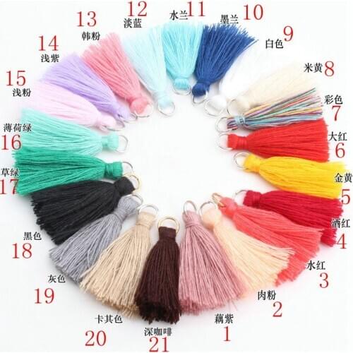 50pcs/lot 3cm cotton Brush earrings accessories tassel for DIY Hand made jewelry jewelry findings C25