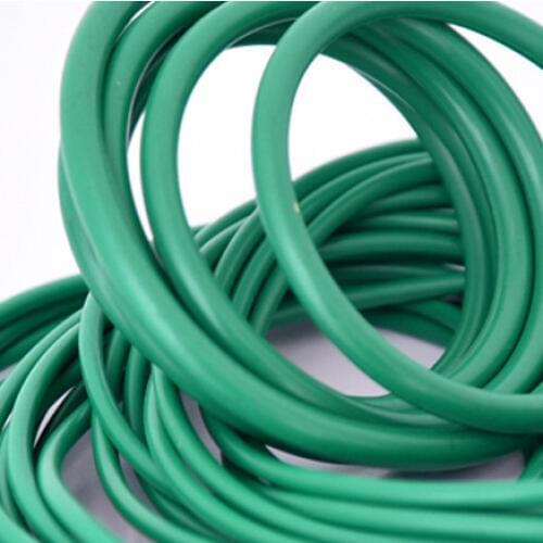 50pcs 1mm diameter green fluoro rubber O-ring repair box skeleton oil seal PTFE gasket 3mm-6.5mm outer diameter