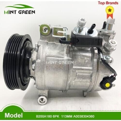 A/C Air Conditioning Compressor for MERCEDES-BENZ B200A180 6PK 113MM A0038304360