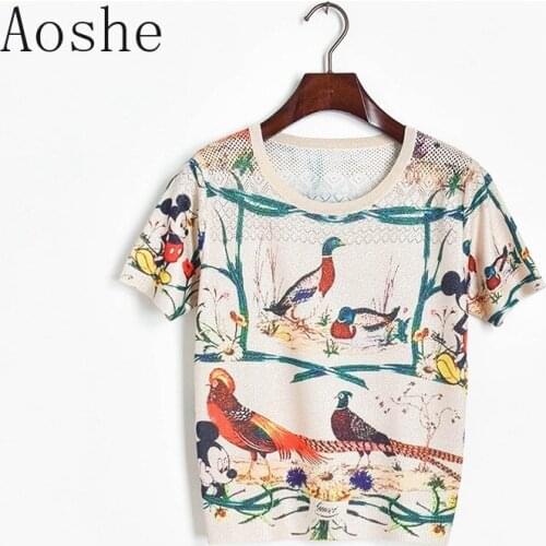 Aoshe Women's T-shirts With Print
