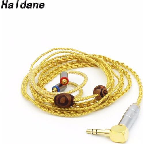 Free Shipping Haldane Single Crystal Copper DIY SE215 MMCX Earphone Cables Headset HIFI Wire Line for Shure SE535 SE846 UE900